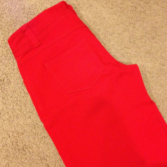 Red denim pants. - Picture 3 of 3
