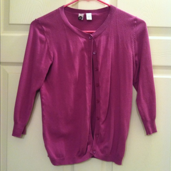 Lilac 3/4 sleeve cardigan