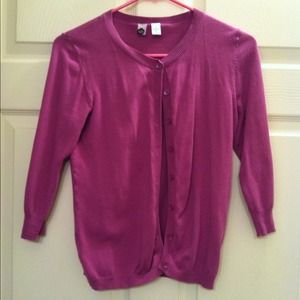 Lilac 3/4 sleeve cardigan