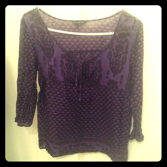 Purple sheer tunic