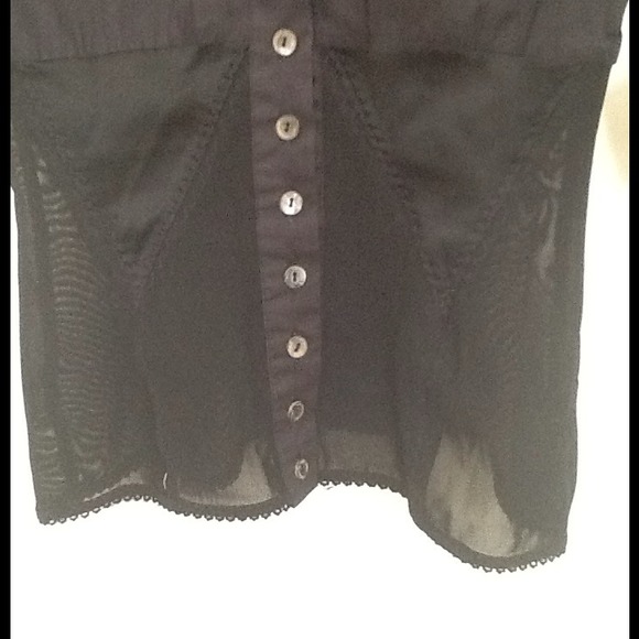 Dolce & Gabbana Black Sheer Panel Top - Picture 3 of 4