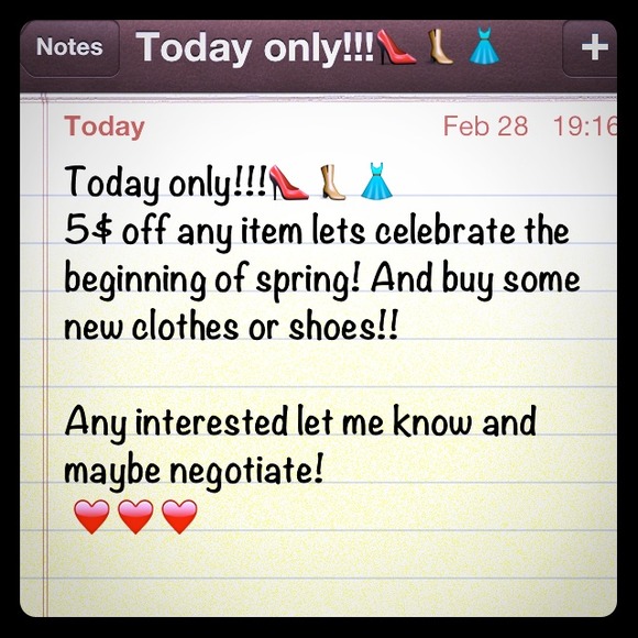 Sale 5$ off any item