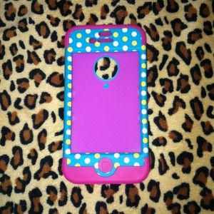 Blue & pink iPhone 4/4s case