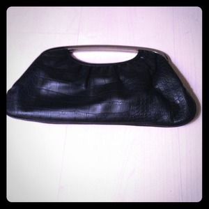 Black and silver clutch