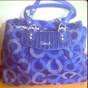✨Authentic✨Blue printed Coach Handbag👜