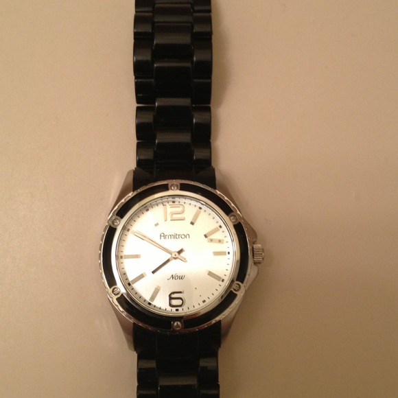 Armitron black ceramic watch