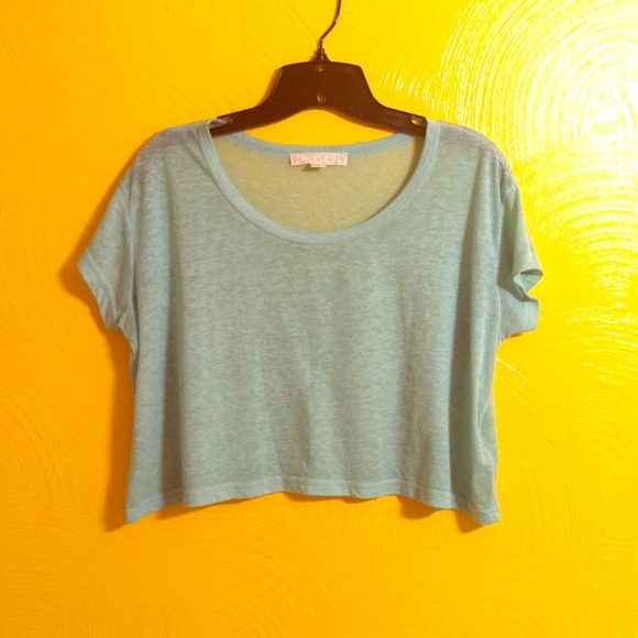 SOLD Sheer Mint Crop Top
