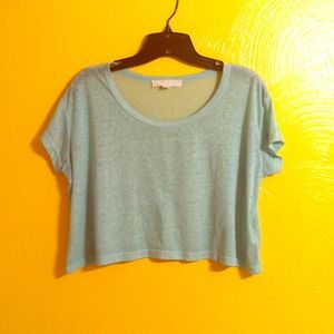 SOLD Sheer Mint Crop Top