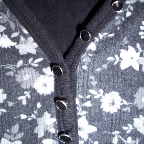 Charcoal Ribbed Knit Henley