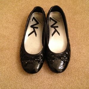 Anne Klein Sport Quilted Patent Leather Flats