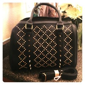 Black gold studded handbag... NEW!!