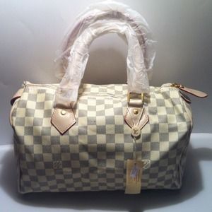 White Damier Azur Speedy 30