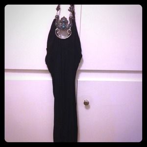 Black halter dress