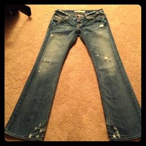 BKE Stella Low Rise Boot Cut Jeans 25
