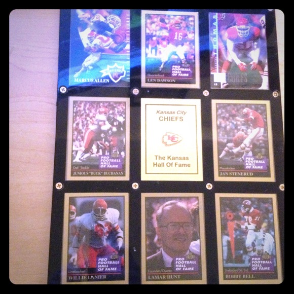 Kansas City chiefs hall of fame plaque.