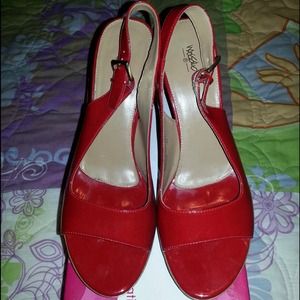 Red slingback heel