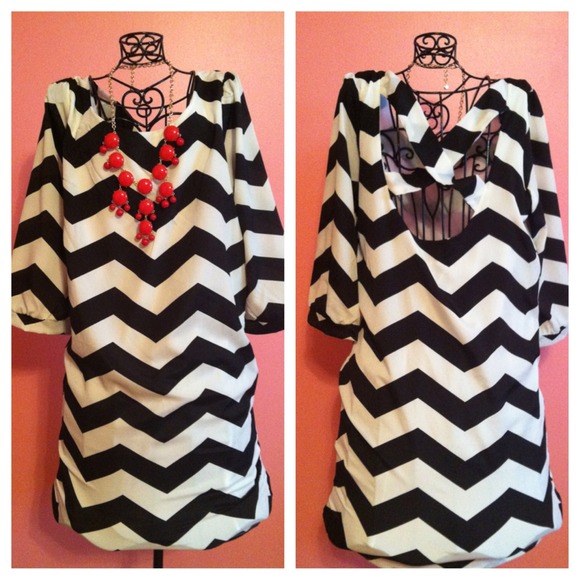 Black & White Chevron Dress