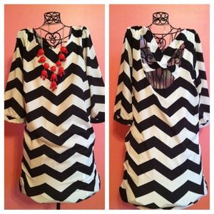 Black & White Chevron Dress