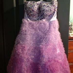 Designer Lavender Prom Dress size 6
