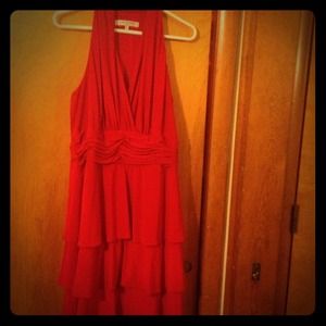 Red party dress
