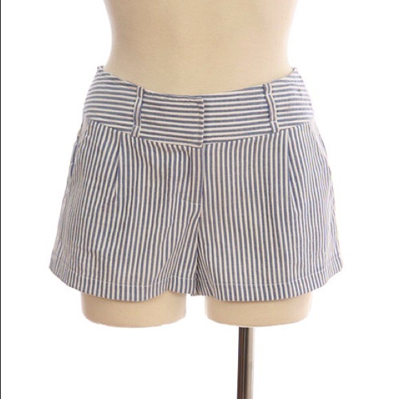 Navy & White Striped Shorts - Picture 1 of 1
