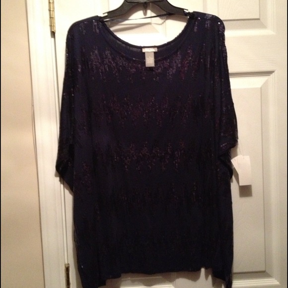 Neiman Marcus sequin tunic top