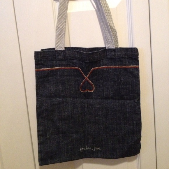 London Jean Denim Heart Small Tote