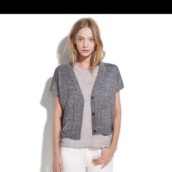 🚫SOLD Madewell monograph cardigan short sleeve S