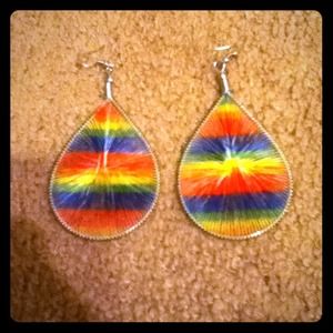 Rainbow webb earings
