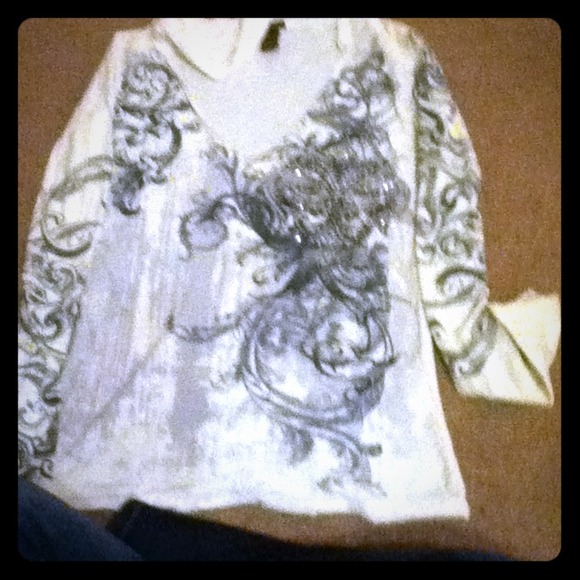 White purple swirl design hardwared long sleeve