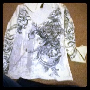 White purple swirl design hardwared long sleeve