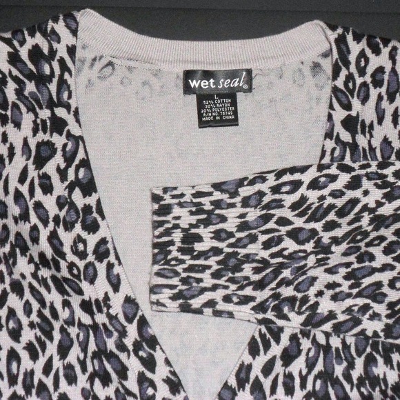 NWOT Grey Leopard Cardigan