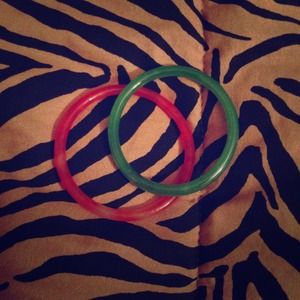 2 Glass (Like Jade) Bracelets