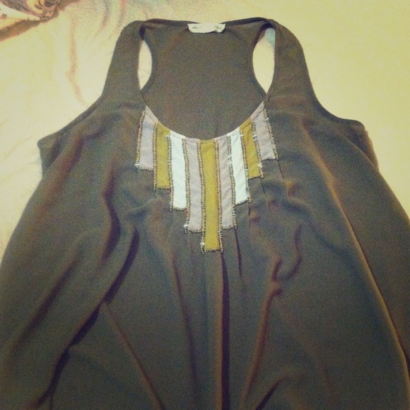 UrbanOutfitters-  Sequin Chiffon Tank Top