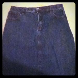 Dark red /purple knee length jean skirt!