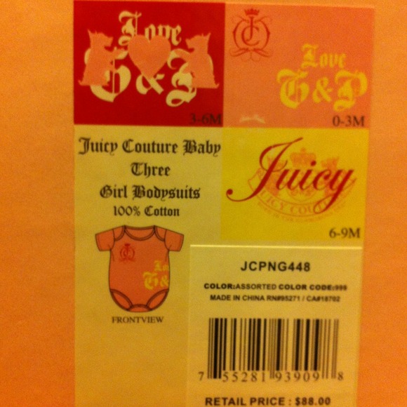 Three baby girl bodysuits