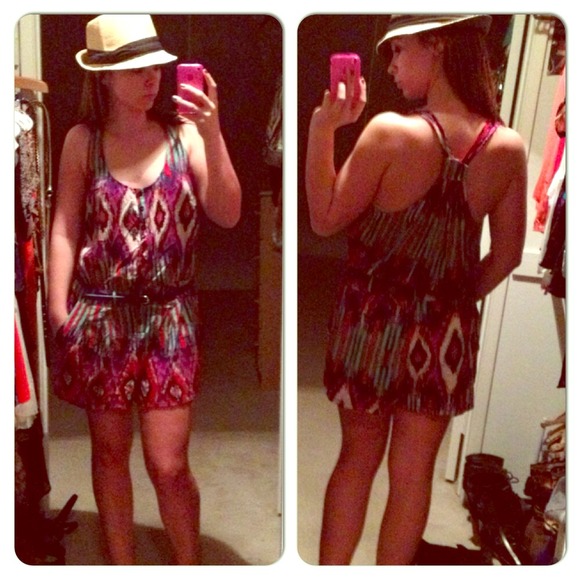 SOLD❗Ikat Print Short Romper