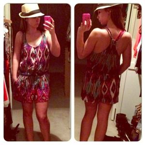 SOLD❗Ikat Print Short Romper