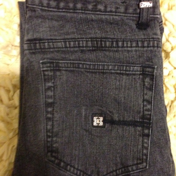 KR3W Boy/Men CM Black Lines Skinny Jeans