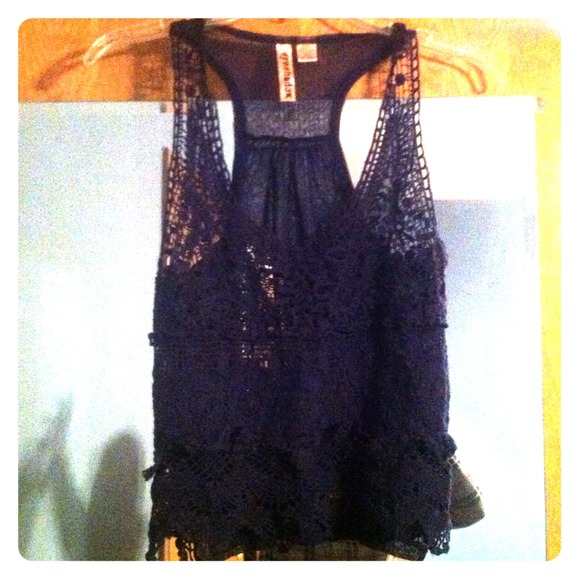 Hobo Lace Navy Tank