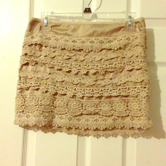 Tan Lace Skirt