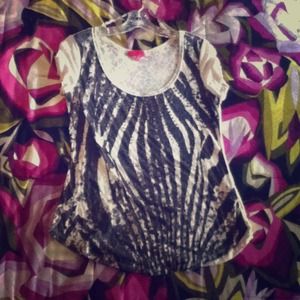 ✨Almost Famous Tan & Brown Top