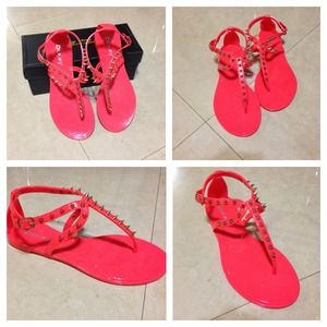 Jelly spiked sandals