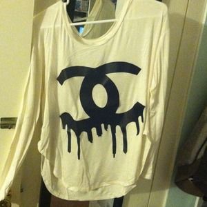 Loose high low dripping top