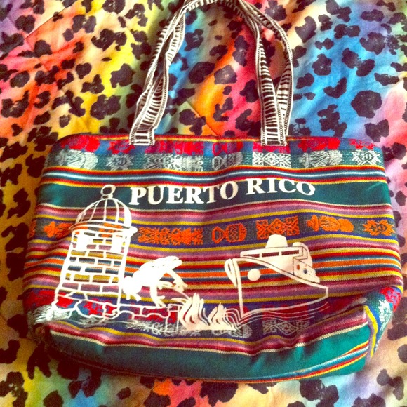 Puerto Rico tote colorful and cute medium size