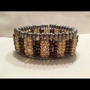 Handmade, glass bead bracelet