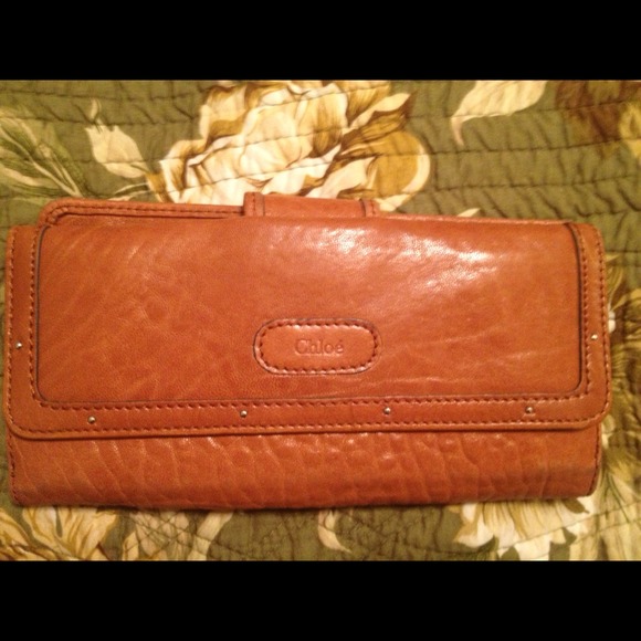 Chloe wallet, light brown genuine leather