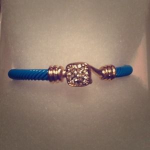 Blue Cable Hook Bracelet