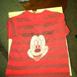 👶Toddler Mickey Mouse striped t-shirt❤
