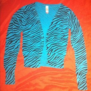 Blue zebra sweater